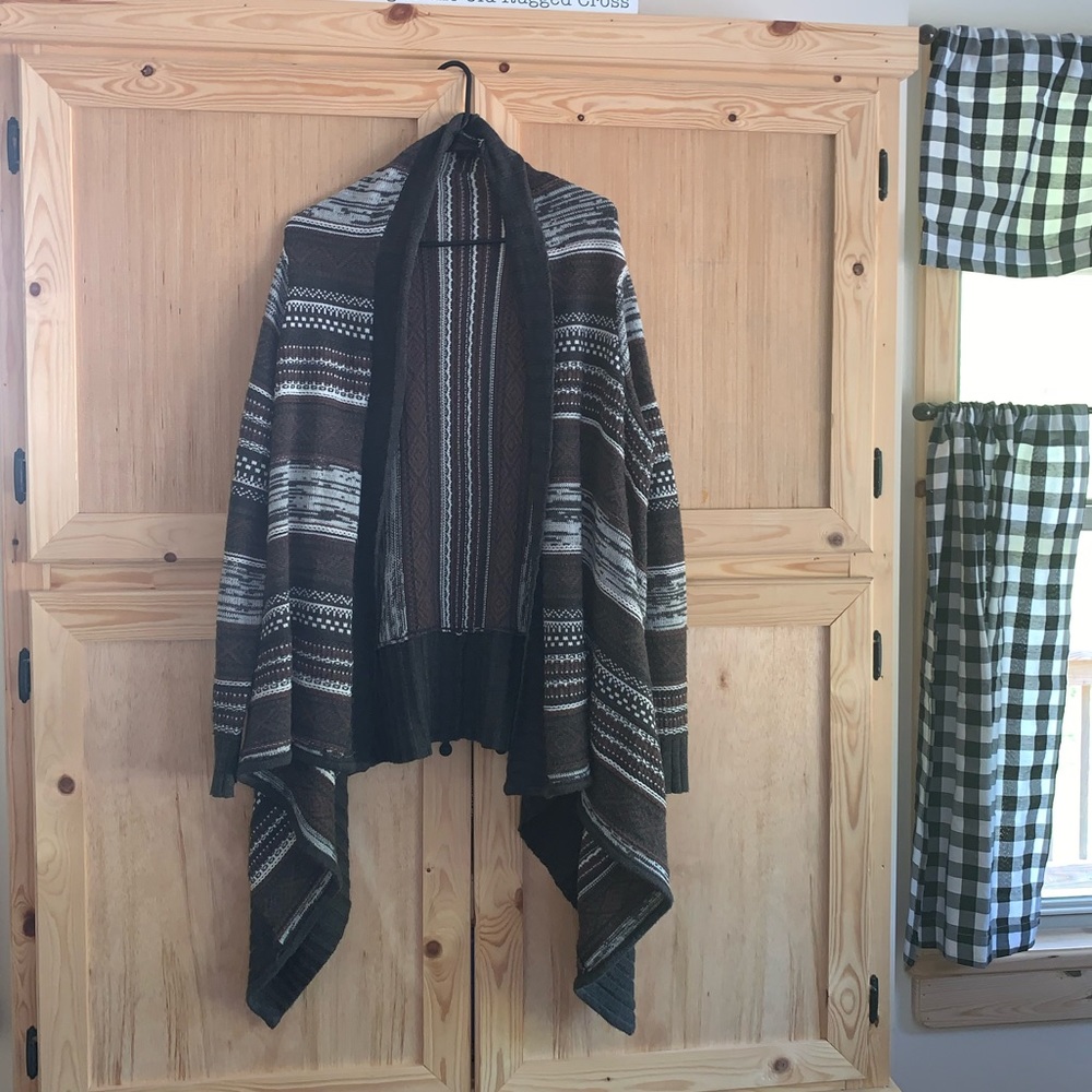 Daisy Fuentes open front cardigan sweater size L